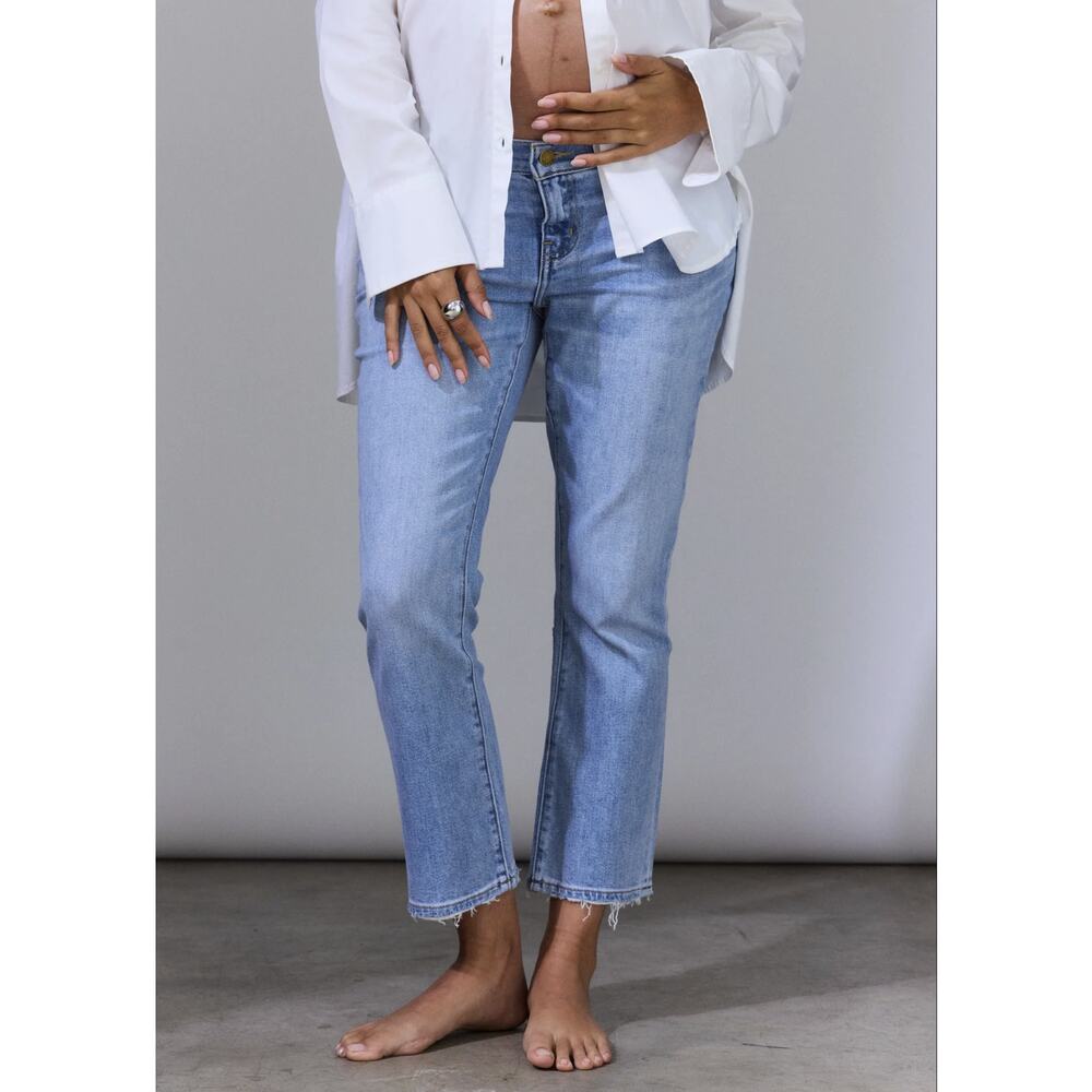 Hatch Maternity Jeans Cropped Straight Strong Like a Mama Jeans size 26